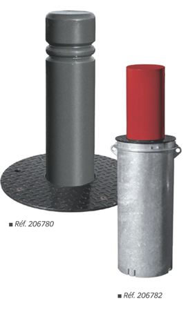 Borne rétractable en acier peint sur zinc, avec système de guidage renforcée - PROVINCE / BARCELONE_0