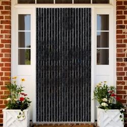 Décoshop26 - Rideau contre insectes moustiquaire Anthracite 90x220 cm Chenille DEC022191 - 3001317469600_0