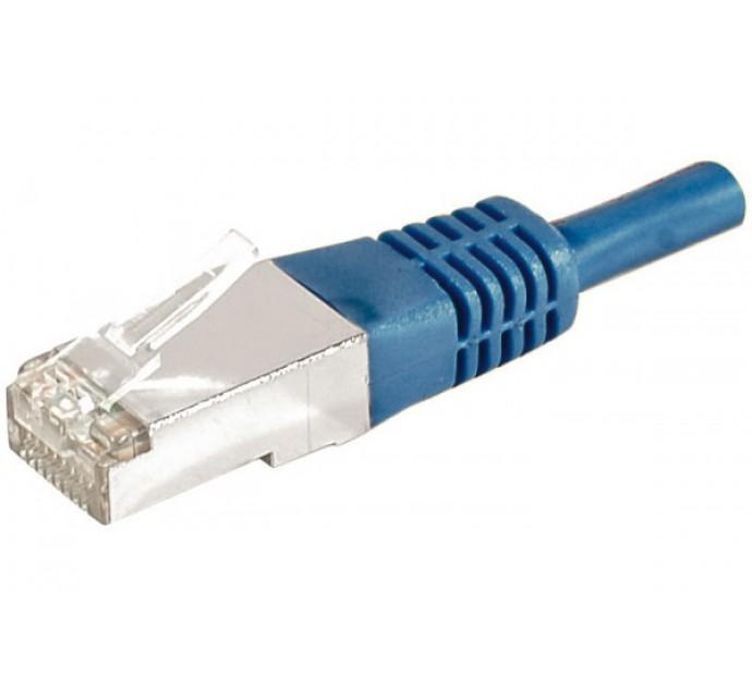 Dexlan cordon RJ45 catégorie 6A F/UTP bleu - 20 m - blindé en cuivre, compatible PoE+ jusqu'à 30W_0