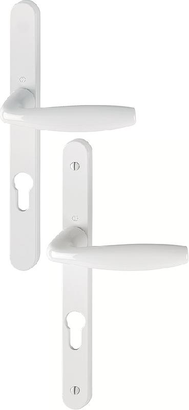 ENSEMBLE SUR PLAQUE NEW YORK TYPE CLÉ I ENTRAXE 70MM CARRÉ 7MM FINITION BLANC - HOPPE - 3293347