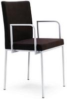 Fauteuil Tadi - châssis métal verni aluminium satiné - assise et dossier rembourrés_0