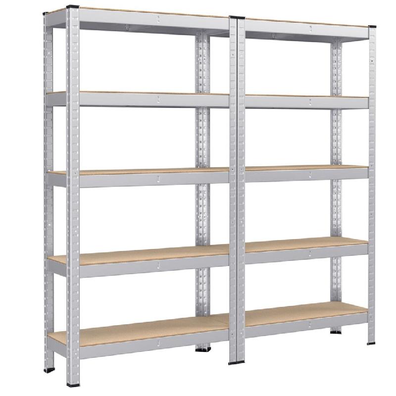 Helloshop26 - Étagère charge lourde à 5 niveaux 150 x 75 x 30 cm charge totale 650 kg (130 kg/niveau) étagère de style industriel 12_0005445 - 30_0