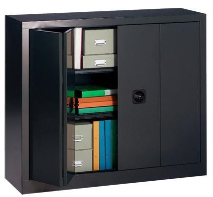 L'ARMOIRE PORTES PLIANTES ACIAL HAUTEUR 102 CM, 2 ÉTAGÈRES