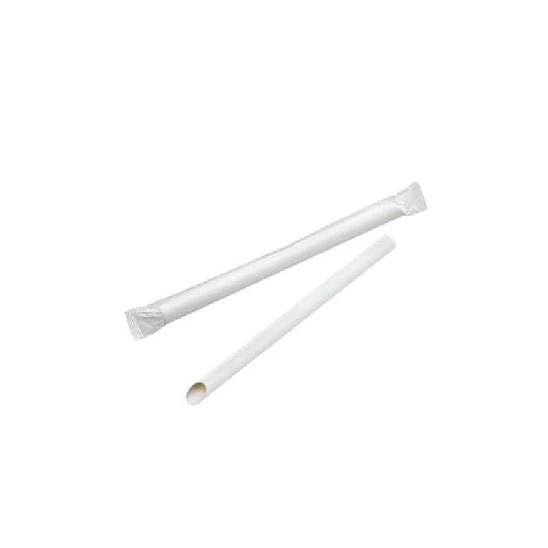 Packnwood FHC - 2400Pcs - Paille biseautée blanche pour Bubble Tea Diam 12mm - blanc papier 210CHS2012W_0