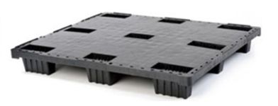 Palette plastique Exportpal 1200x1000 mm - plateau plein - ultra légère - PEHD recyclé_0