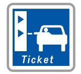 Panneau de signalisation d'indication - Présignalisation borne de retrait de ticket de péage - Type C62_0