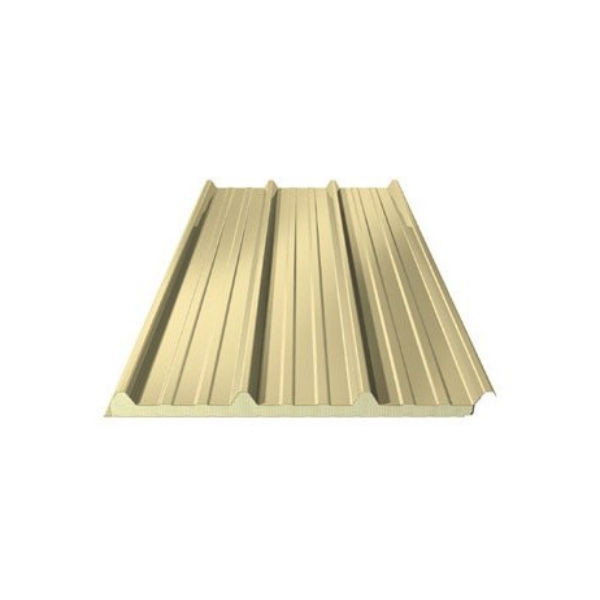 Panneau sandwich isolé 40 mm - onde nervurée - sable RAL 1015 - 1 m x 3,10 m_0