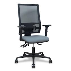 Piqueras y Crespo Silla Bormate asincro malla negra asiento bali gris brazos 2D ruedas 65mm - gris multi-matériau 405ASM840B220B2B68R65L_0