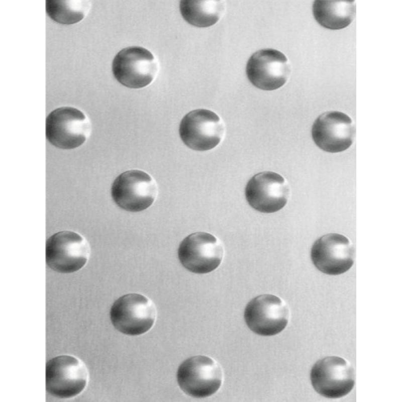 Plaque podotactile en tôle inox satiné 316 ep. 1,5 mm en 458 x 420 mm 6 trous_0