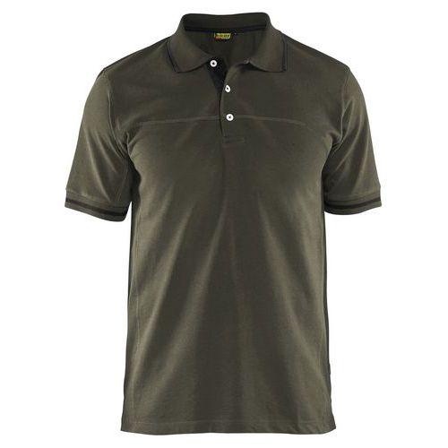 POLO BICOLORE VERT OLIVE/NOIR TAILLE 4XL - BLAKLADER