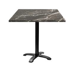 Restootab - Table 70x70cm - modèle Bazila marbre royal - noir fonte 3760371512126_0