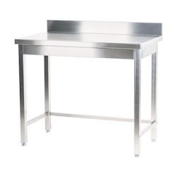 Romux® Table en Acier Inoxydable pour Restauration Murale sans Étagère 1200x600x850 mm | Table de Travail en Inox Résistante à la Corrosion - 843_0