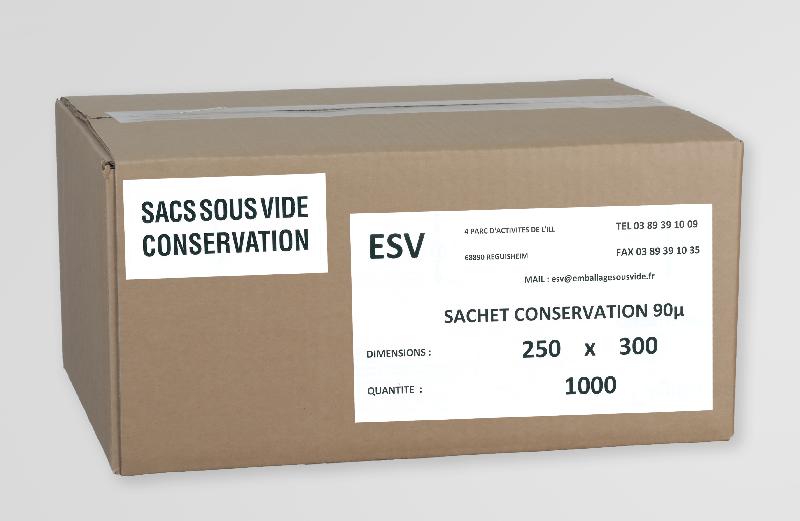 Sachet sous vide 90µ - conservation multicouche PAPE 250 x 300 - carton de 1000 sachets_0