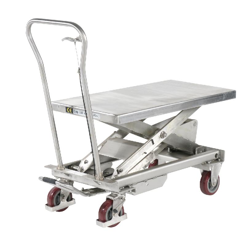 Table élévatrice manuelle inox - Capacité 350 kg_0