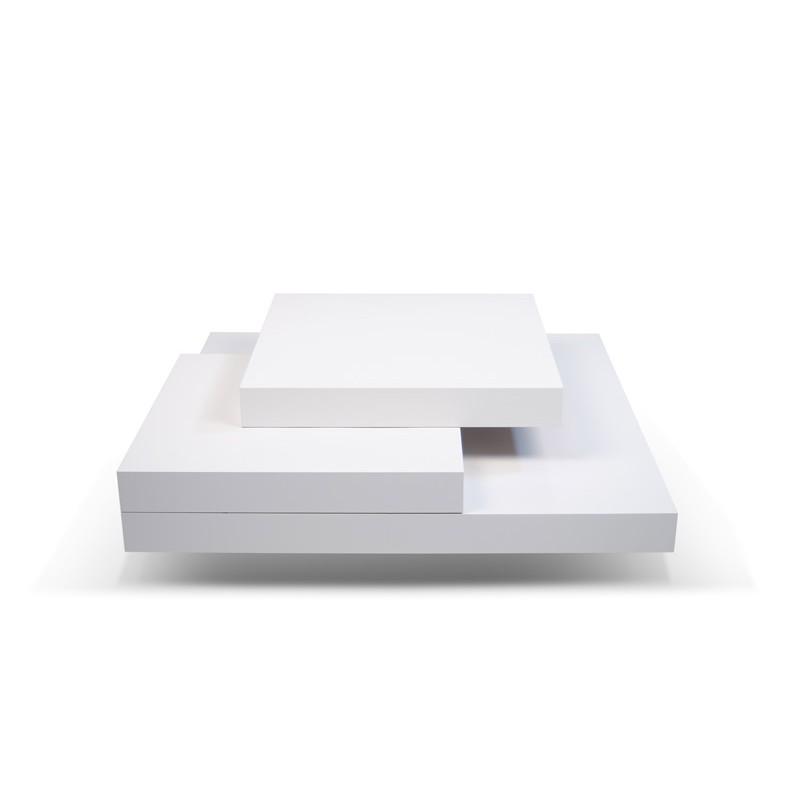 TEMAHOME - Table basse Slate 90 cm blanc mat - Design éco-responsable fabriqué au Portugal_0