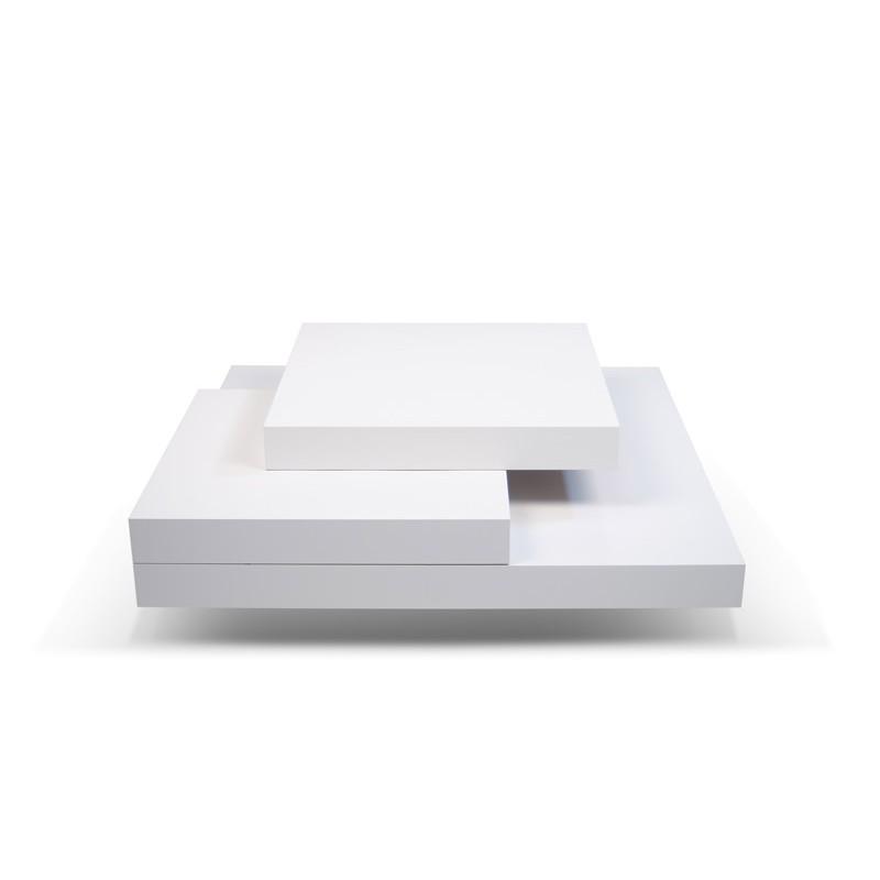 TEMAHOME - TABLE BASSE SLATE 90CM BLANC MAT - PARIS PRIX_0