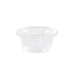 Thouy Pot à sauce et couvercle transparent 60 mL par 100 - 3701114808540_0
