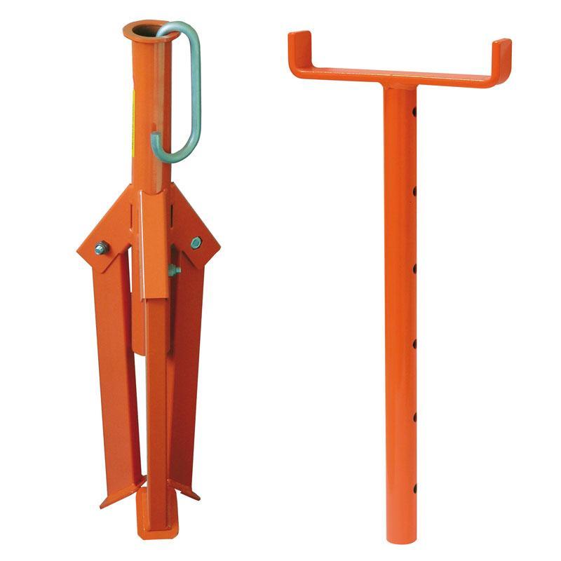 Trépied métallique pliable de plâtrier + Coulisse pour trépied de 1 435 à 1 835 mm - MONDELIN - 201600+201630_0