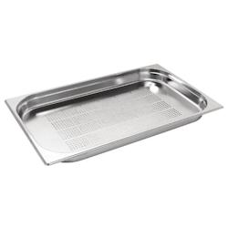 Vogue Récipient GN en acier inoxydable 4cm GN1/1 perforé - inox K839_0