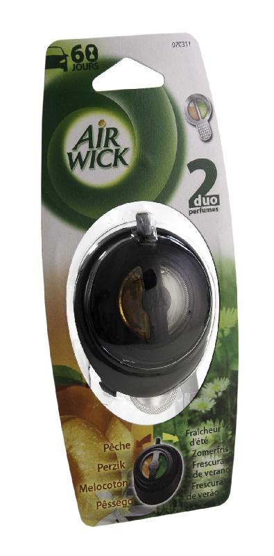 AIR WICK DUO - Désodorisant pour Véhicules - Parfums Pêche et Fraîcheur d'Été_0
