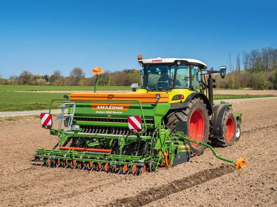 Cataya 3000 Special - semoir agricole AMAZONE - entraînement mécanique, trémie 650L extensible, distribution Precis_0
