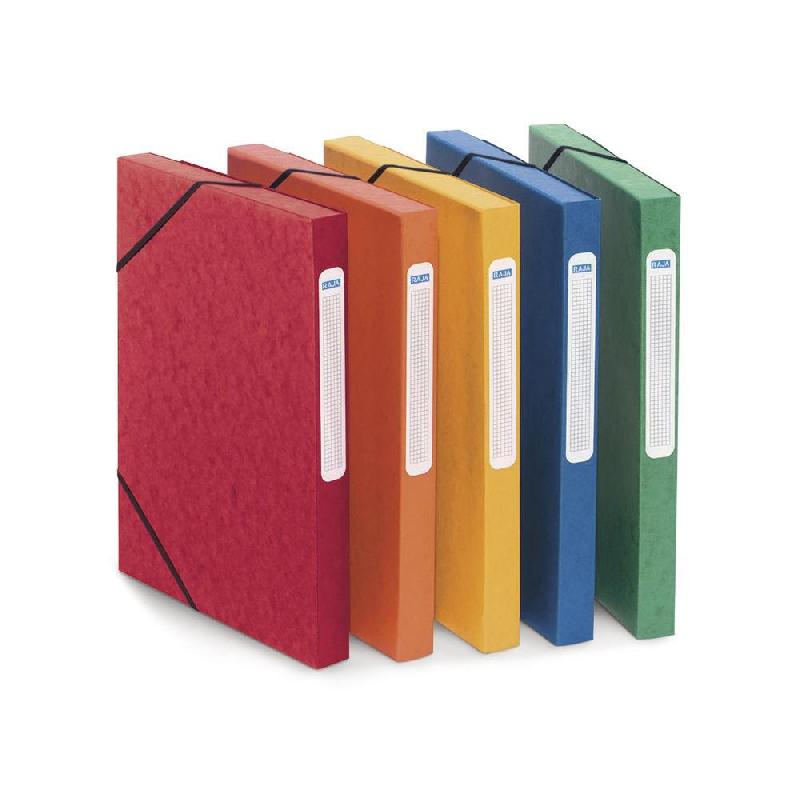 CHEMISE A ELASTIQUES 3 RABATS RAJA - FORMAT 24 X 32 CM - COLORIS ASSORTIS - LOT DE 10