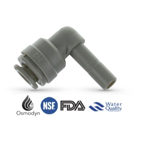 Coude lisse et raccord rapide - queue lisse 1/4