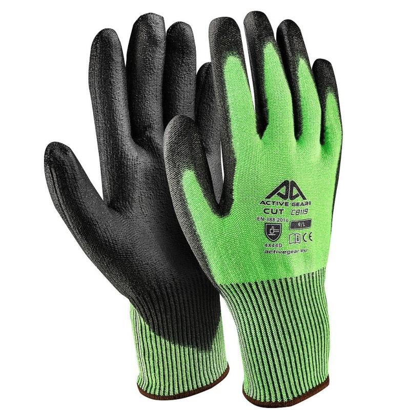 Gants de manutention Active CUT C8120 - 13G HPPE/Nylon - PU noir - Norme EN388 4X44D - Excellente résistance à la coupure_0