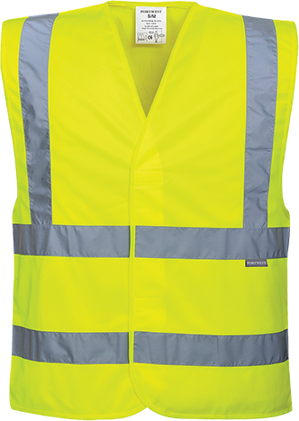 Gilet réfléchissant hi-vis baudrier & double ceinture jaune C470 - très léger - 7XL - conforme norme RIS 3279-TOM (orange uniquement)_0