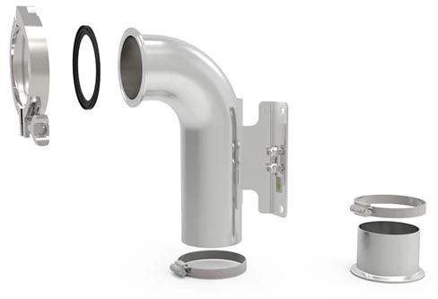 Kit de montage mural pour pompe piPREMIUM 100-400 - colliers, joints Clamp et fixation murale_0