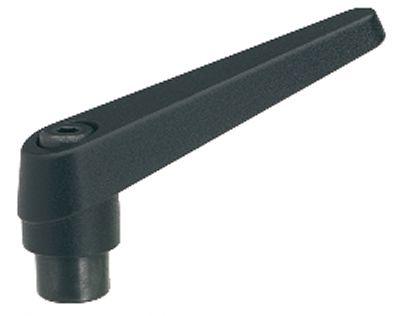 Manette indexable zamac à insert taraudé - noire RAL 9005 - corps en zamac pelliculé et moyeu en acier bruni (14-01)_0