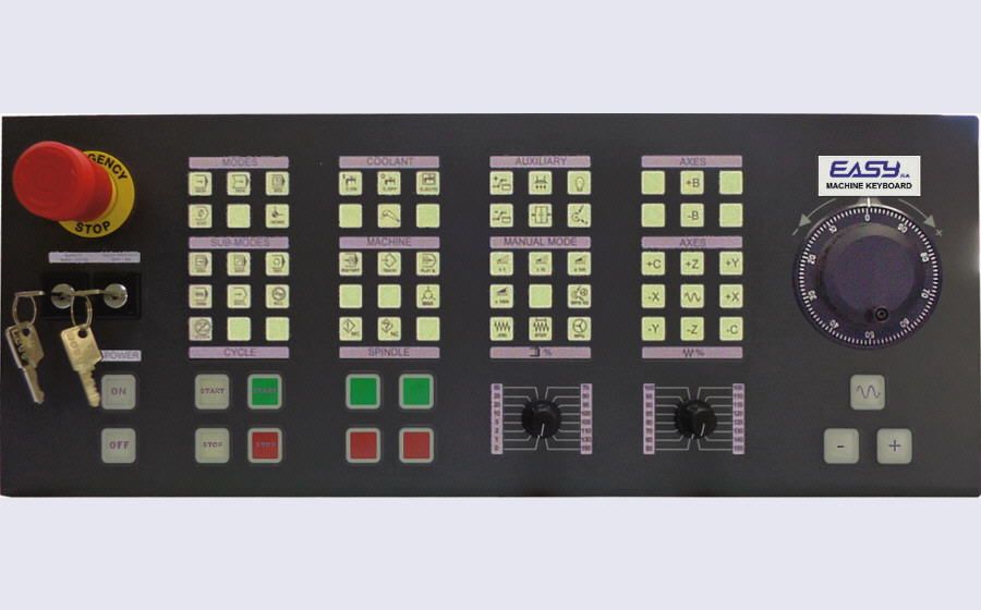 Mc-kb520 - Pupitre de commande Easysa - 73 touches lumineuses, dimensions 520 x 200 mm, interface Fanuc IO Link_0