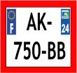 Plaque d'immatriculation moto 100x100 enduro - plexi - F et département personnalisables - non homologué_0