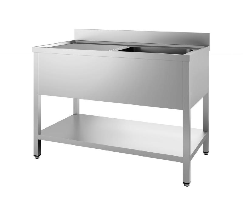 Plonge inox 700 avec étagère blocs éviers x 2 à gauche 1600 - 7452.0445_0