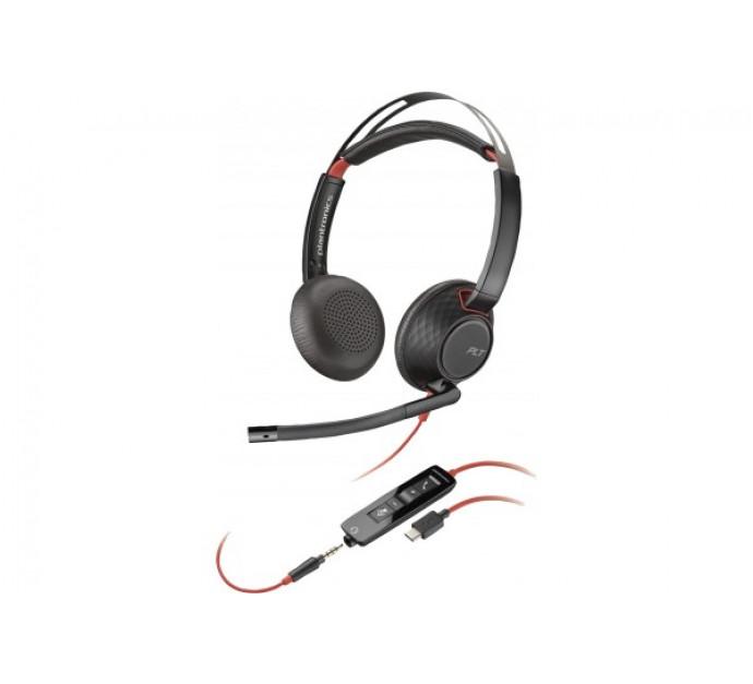 Poly Blackwire C5220 - Micro-casque filaire MS USB-C + Jack 3,5 mm - 2 écouteurs - Réf. 465240_0