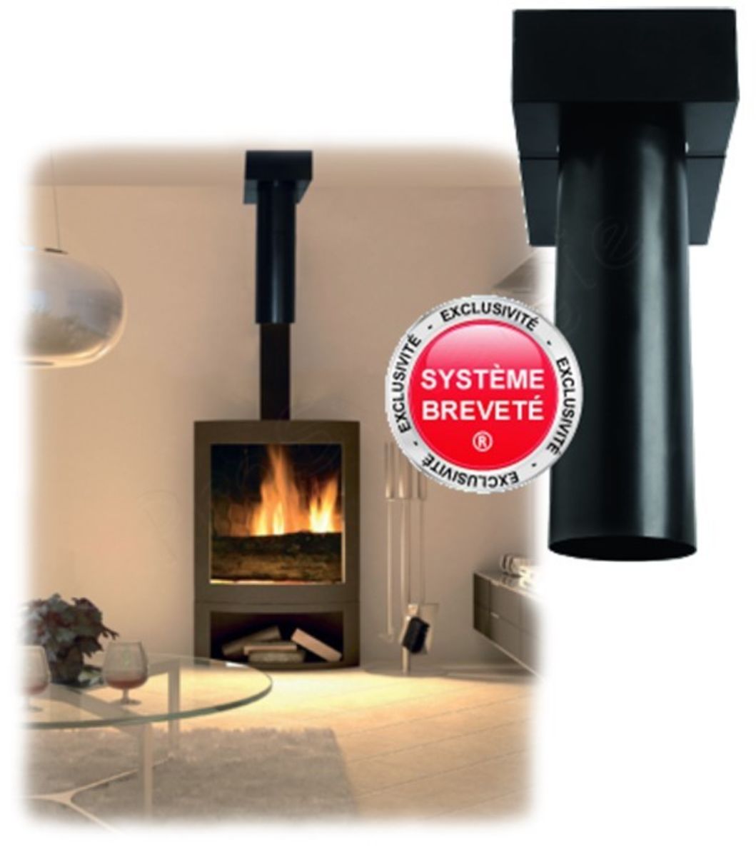 RÉCUPÉRATEUR D´AIR CHAUD HERESS POUR POÊLE Ø130 À 150MM