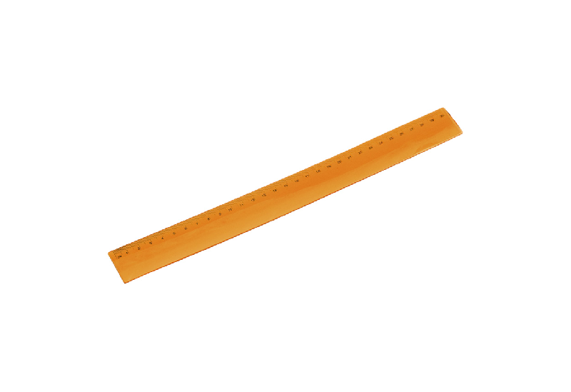 Règle transparente en plastique flexible - Couleur orange - Poids 28 gr_0