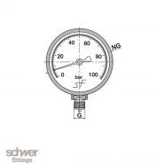 RFM - Manomètre à tube de Bourdon de précision - Schwer Fittings - Modèle standard et bain de glycérine_0