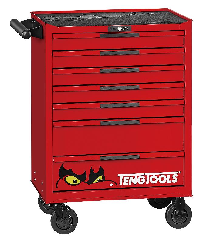 Servante d'atelier rouge professionnelle 7 tiroirs Teng Tools TSW26R7_0
