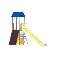 A522-17 - Structure pour aire de jeux combinée - Dimensions : 4 600 x 2 950 x 3 770 mm - Tranche d'âge 6-12 ans_0