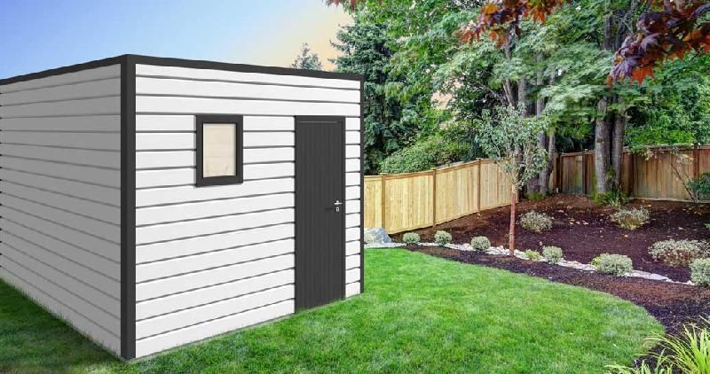 Abri de jardin toit plat 2 m² à 20 m² - Huts & Co - contemporain et moderne, avec plancher hydrofuge et options de toiture_0