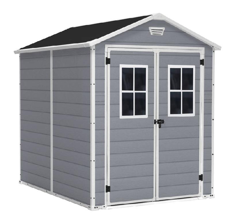 Abri de jardin en résine - Premium 86 DPF - 3,75m² - Gris_0