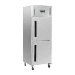 Armoire Réfrigérée Négative 2 Portillons GN 2/1 - 600L - Polar - argenté Acier inoxydable 18/10 CW194_0