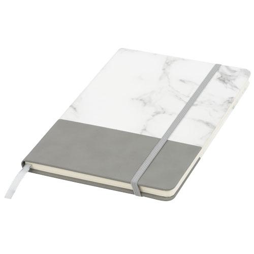 Cahier A5 marbré Two-tone - avec élastique, ruban assortis et 80 feuilles lignées (70 g/m²)_0