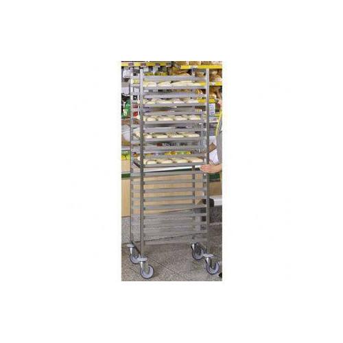 CHARIOT À GLISSIÈRES EN INOX HUPFER POUR PLAQUES PÂTISSIÈRES - 20 NIVEAUX