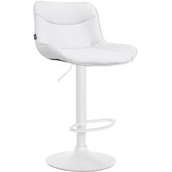 CLP Tabouret de bar Vonore similicuir Blanc /Blanc - blanc polyester 323579_0