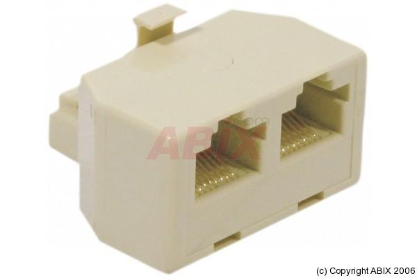 COUPLEUR EN T POUR TÉLÉPHONIE F/M/F RJ45