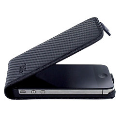 ÉTUI DE PROTECTION À CLAPET POUR IPHONE 4/4S T'NB ETUI EN CUIR AVEC PORTE-CARTES POUR L'IPHONE 4 NOIR