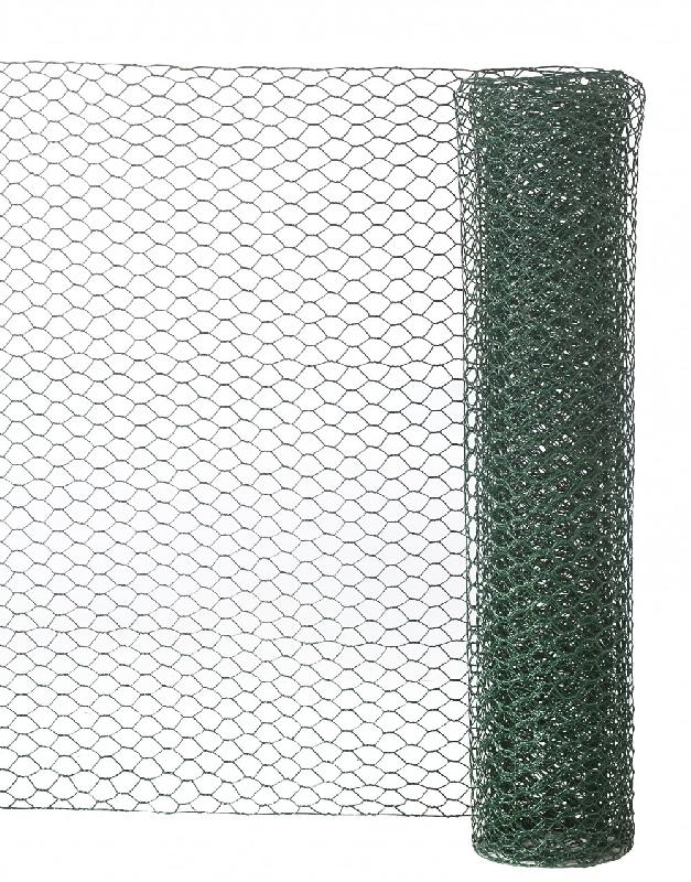 Grillage pour animaux triple torsion vert, h.0.5 x l.3 m, maille h.13 x l.13 mm_0