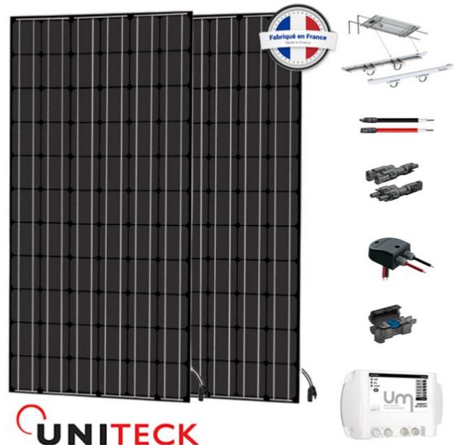 Kit solaire bateau uniteck 400w 24v mppt_0